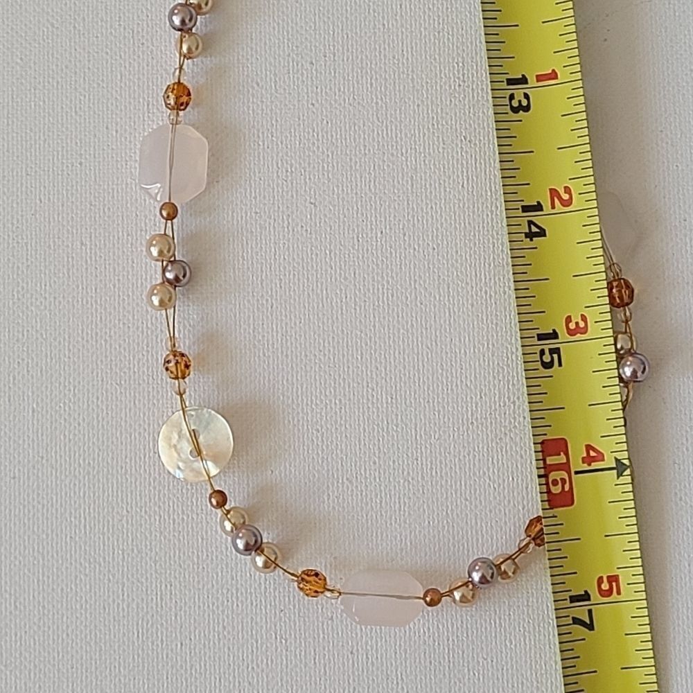 Cookie Lee Bead & Genuine Shell Convert. Necklace - Picture 8 of 9